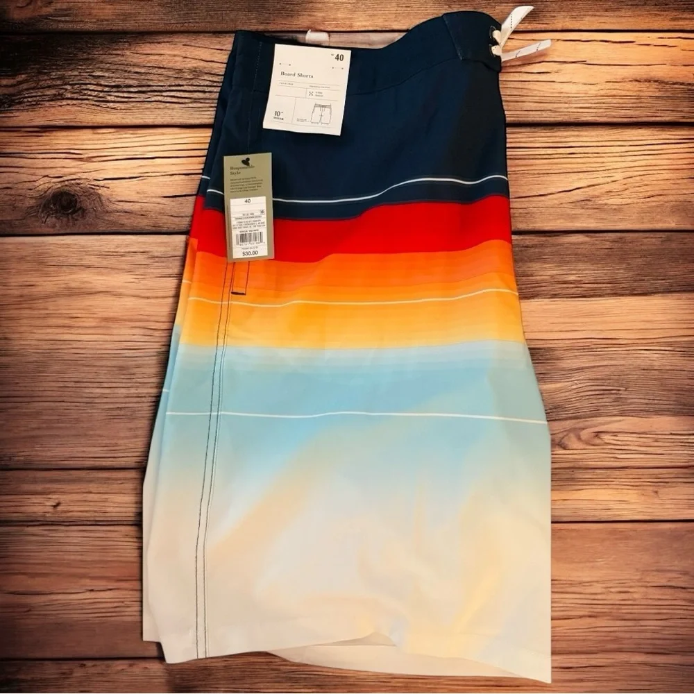 Goodfellow & Co Striped board Shorts –‎ Size 40 NWT